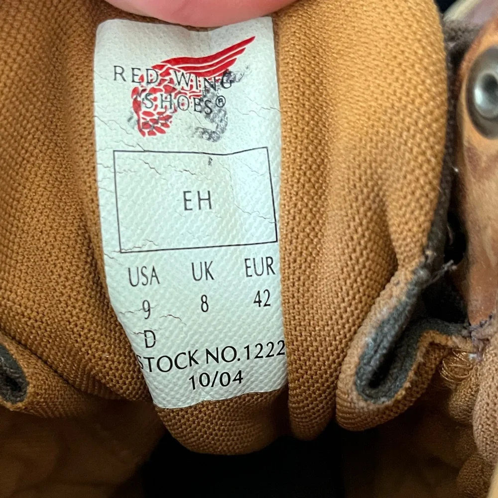 Vintage Red Wing Dry Ice EH Work Boots — Brown Leather‎ — Made in USA